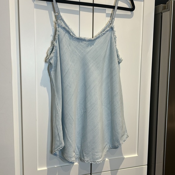 DEX Frayed Edge Tencel Camisole Bleach Wash Top Women size XL - Picture 12 of 15